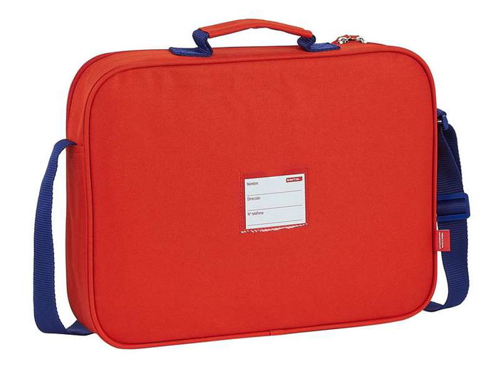 Cartera Escolar Atlético Madrid Rojo Azul Blanco (38 x 28 x 6 cm)