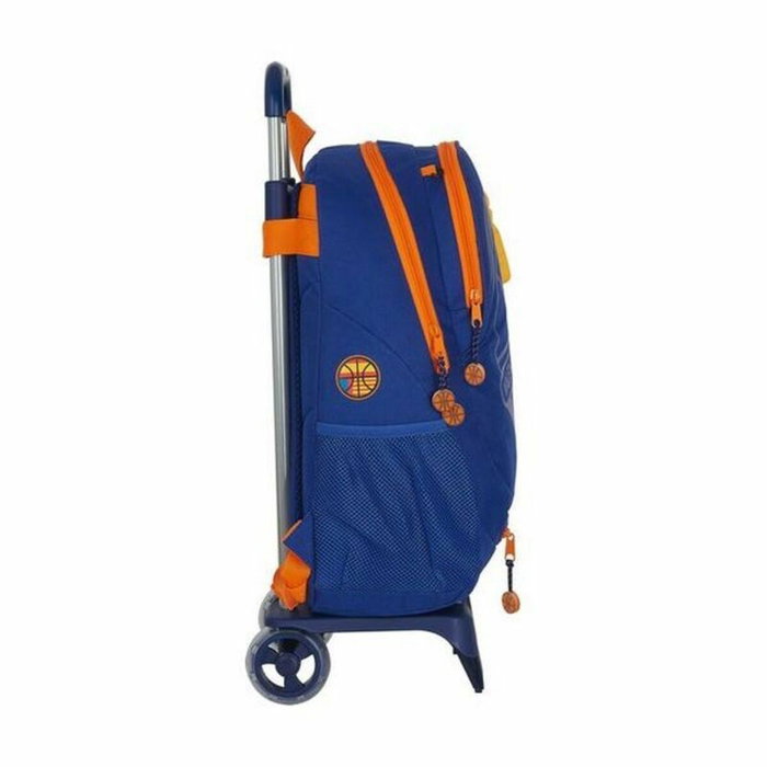 Safta Cartera escolar con carro Valencia Basket Club azul y naranja Safta Cartera escolar con carro Valencia Basket Club azul y naranja