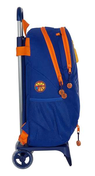 Safta Mochila con Carro Valencia Basket 665+905 Color Azul y Naranja 32x44x16cm Safta Mochila con Carro Valencia Basket 665+905 Color Azul y Naranja 32x44x16cm
