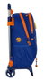 Safta Mochila con Carro Valencia Basket 665+905 Color Azul y Naranja 32x44x16cm