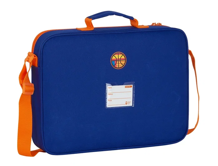 Safta Cartera Extraescolares Valencia Basket Club Azul y Naranja