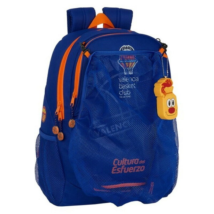 Safta Mochila Valencia Basket Club Adaptable a Carro Azul y Naranja
