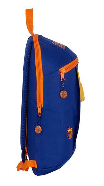 Safta Mini Mochila Valencia Basket 22x39x10cm Azul y Naranja