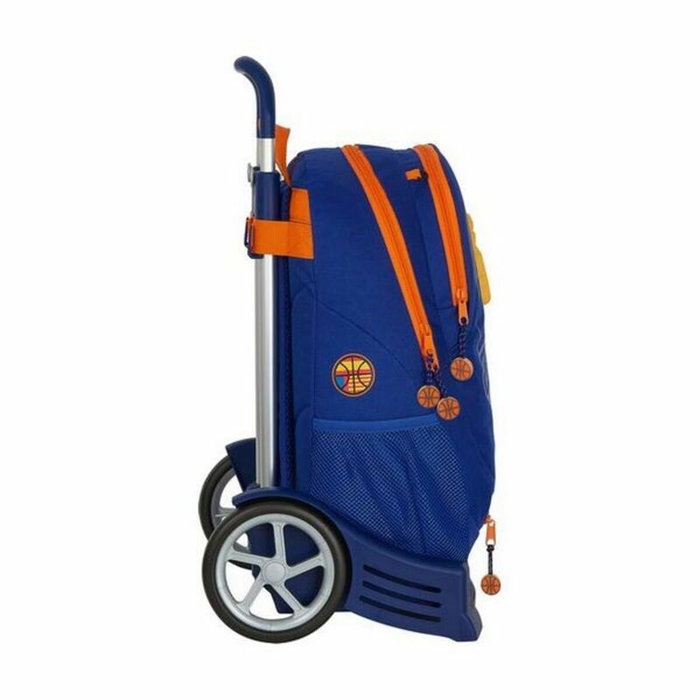 Safta Cartera escolar con carro Valencia Basket Club Azul y Naranja Safta Cartera escolar con carro Valencia Basket Club Azul y Naranja