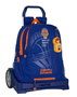 Safta Mochila con Carro Evolution Valencia Basket 665, Color Azul y Naranja, 32x44x16cm