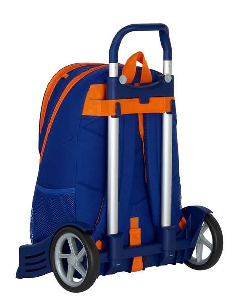 Safta Mochila con Carro Evolution Valencia Basket 665, Color Azul y Naranja, 32x44x16cm