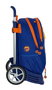 Safta Mochila con Carro Evolution Valencia Basket 665, Color Azul y Naranja, 32x44x16cm