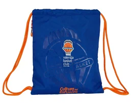 Safta Saco Deportivo Valencia Basket Club Azul y Naranja 35x45cm
