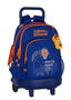 Mochila Escolar con Ruedas Compact Valencia Basket M918 Azul Naranja (33 x 45 x 22 cm)