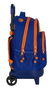 Mochila Escolar con Ruedas Compact Valencia Basket M918 Azul Naranja (33 x 45 x 22 cm)