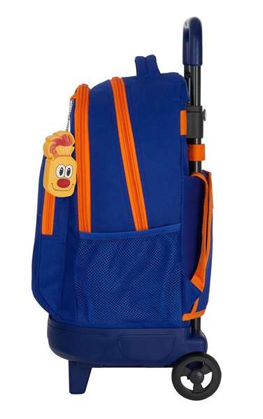 Mochila Escolar con Ruedas Compact Valencia Basket M918 Azul Naranja (33 x 45 x 22 cm)