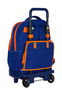 Mochila Escolar con Ruedas Compact Valencia Basket M918 Azul Naranja (33 x 45 x 22 cm)