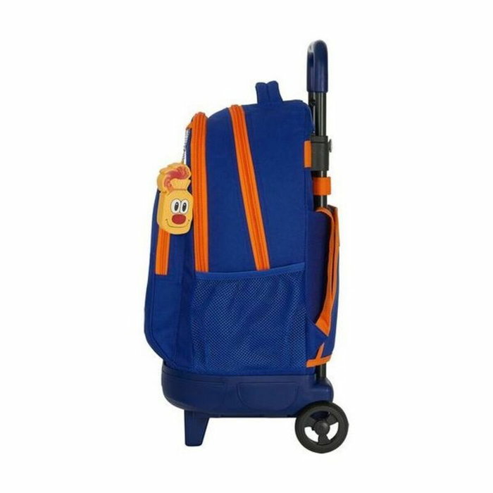 Safta Mochila Grande con Ruedas Compactas Extraíbles Valencia Basket Club Azul y Naranja