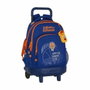 Safta Mochila Grande con Ruedas Compactas Extraíbles Valencia Basket Club Azul y Naranja