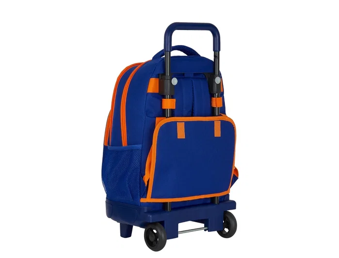 Safta Mochila Grande con Ruedas Compactas Extraíbles Valencia Basket Club Azul y Naranja