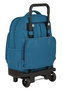 Blackfit8 Egeo Mochila Grande con Ruedas Compacta Extensible y Organizada Color Azul 33x45x22cm