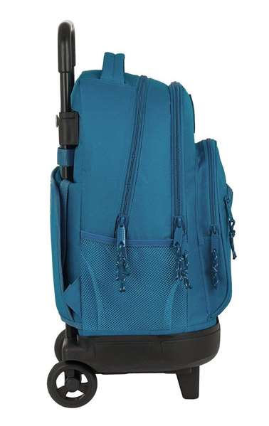 Blackfit8 Egeo Mochila Grande con Ruedas Compacta Extensible y Organizada Color Azul 33x45x22cm