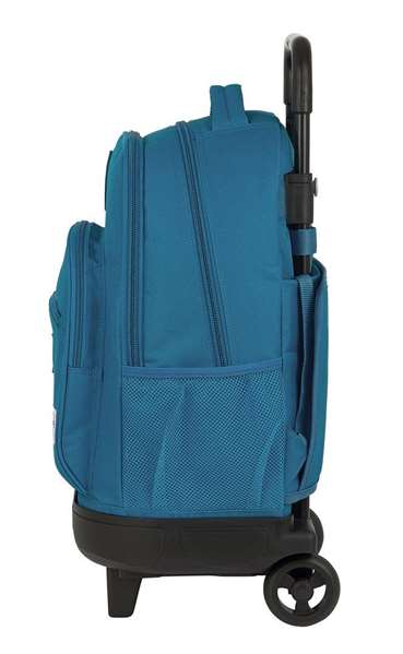 Blackfit8 Egeo Mochila Grande con Ruedas Compacta Extensible y Organizada Color Azul 33x45x22cm
