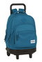 Blackfit8 Egeo Mochila Grande con Ruedas Compacta Extensible y Organizada Color Azul 33x45x22cm