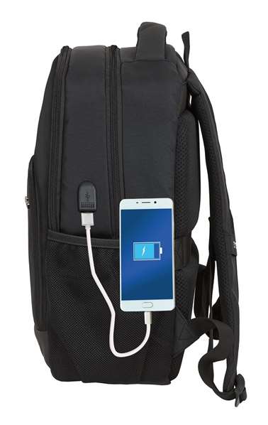 Safta Mochila para portátil 14,1" Business Negra Material Nylon/PVC Leather
