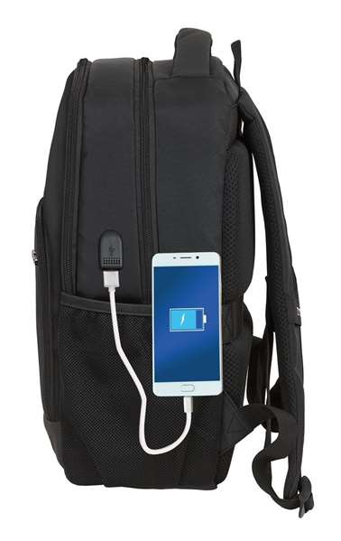 Safta Mochila para portátil 14,1" Business Negra Material Nylon/PVC Leather