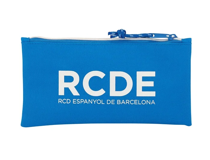 Safta Portatodo R.C.D. Español con Dos Cremalleras Blanco y Azul