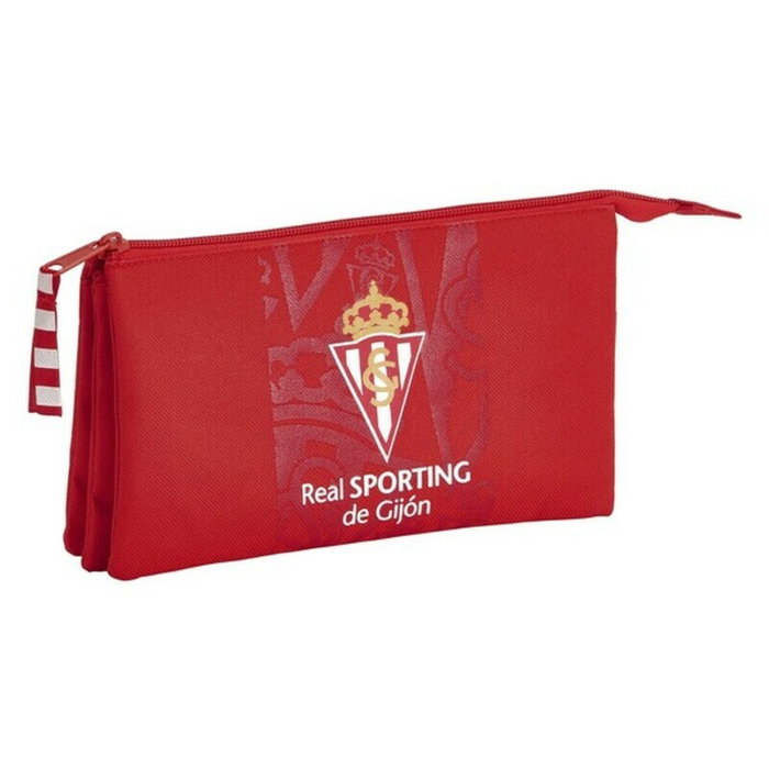 Bolso Escolar Safta Portatodo Sporting De Gijon Triple 220x120X30 mm Bolso Escolar Safta Portatodo Sporting De Gijon Triple 220x120X30 mm