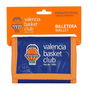 Safta Billetera con cabecera Valencia Basket 12,5x9,5cm Azul y Naranja