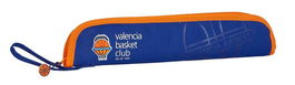 Safta Portaflautas Valencia Basket 37x8x2cm Poliéster 600D Azul y Naranja