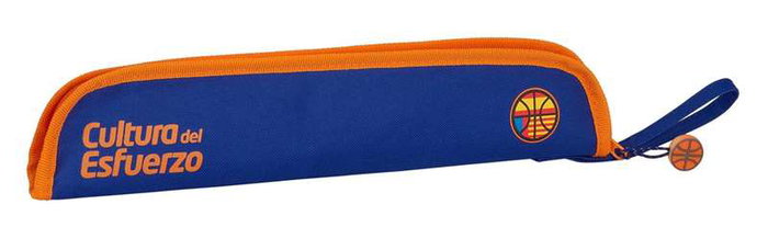 Safta Portaflautas Valencia Basket 37x8x2cm Poliéster 600D Azul y Naranja