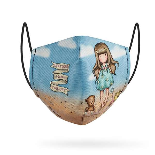 Mascarilla Higiénica de Tela Reutilizable Gorjuss Azul cielo