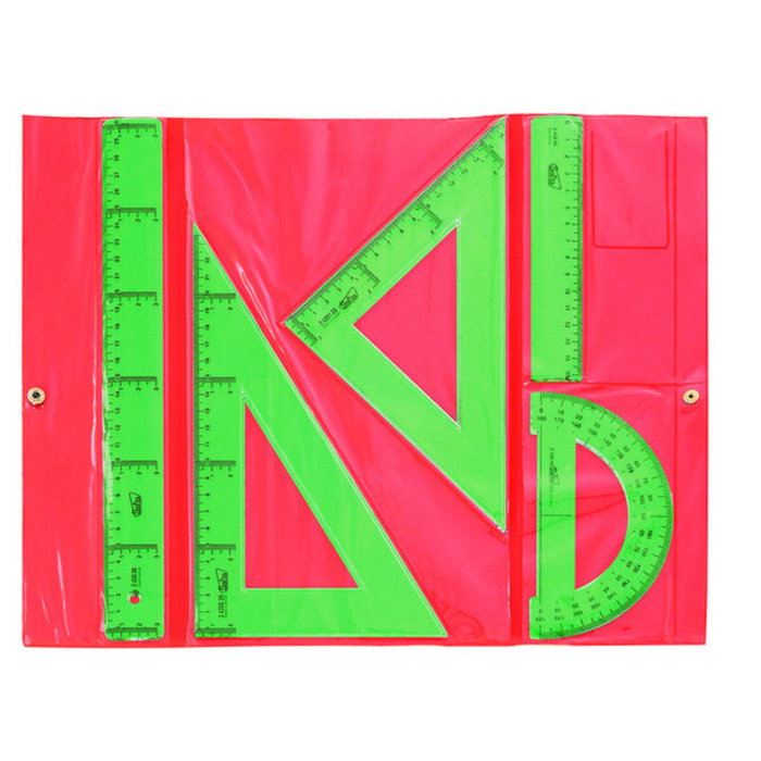 Safta Conjunto Dibujo Escolar Reglas Verdes