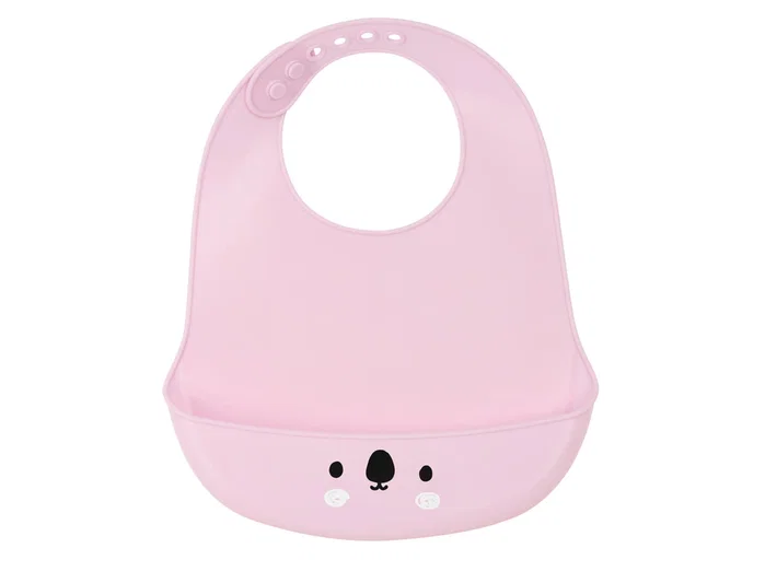 Safta Babero de Silicona Koala Pink