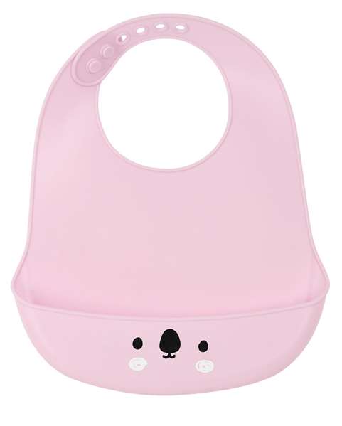 Safta Babero de Silicona Koala Pink