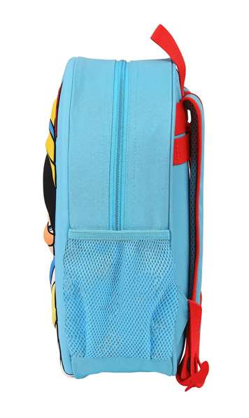 Mochila Escolar 3D Disney Pinocchio Rojo Azul claro
