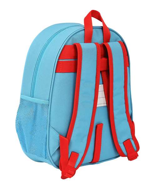 Mochila Escolar 3D Disney Pinocchio Rojo Azul claro