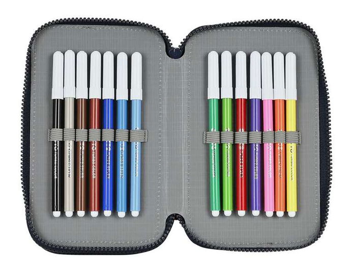 Plumier Triple F.C. Barcelona Corporativa Azul Granate (12.5 x 20.5 x 6 cm) (41 Piezas)