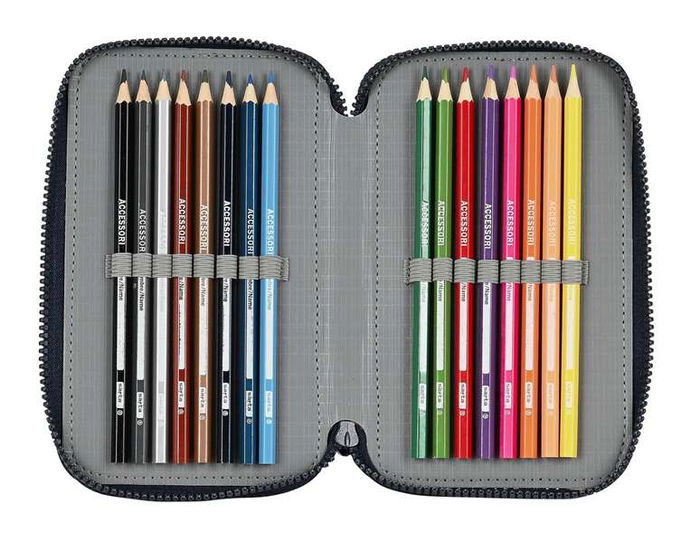 Plumier Triple F.C. Barcelona Corporativa Azul Granate (12.5 x 20.5 x 6 cm) (41 Piezas)