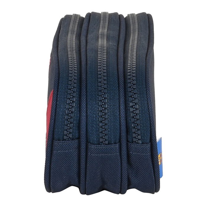 Estuche Escolar F.C. Barcelona Azul Granate (21 x 8.5 x 7 cm)
