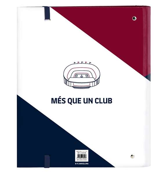 Carpeta de anillas F.C. Barcelona Corporativa A4 Azul Granate (27 x 32 x 3.5 cm) (35 mm)