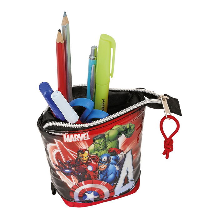 Estuche Cubilete The Avengers Infinity Rojo Negro (8 x 19 x 6 cm)