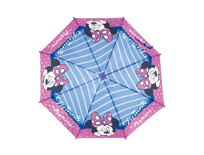 Safta Paraguas Automático 48cm Rayas Minnie Mouse Lucky Multicolor