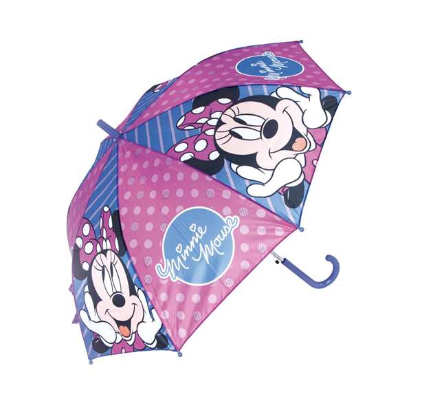 Paraguas Automático Minnie Mouse Lucky Azul Rosa (Ø 84 cm) Paraguas Automático Minnie Mouse Lucky Azul Rosa (Ø 84 cm)