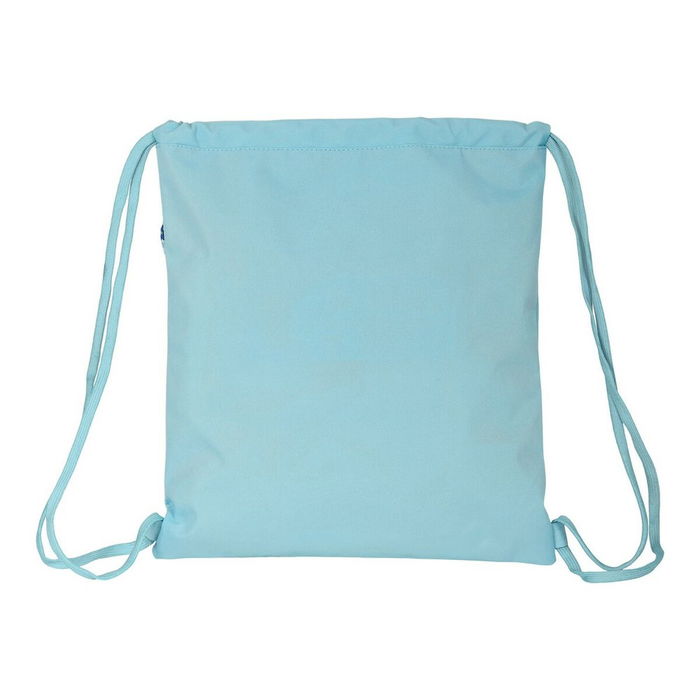 Bolsa Mochila con Cuerdas BlackFit8 Fly with me Blanco Azul cielo (35 x 40 x 1 cm)