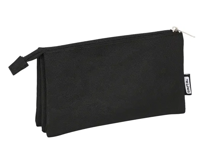Safta Estuche Portatodo Triple Negro 22x12x3cm Safta Estuche Portatodo Triple Negro 22x12x3cm