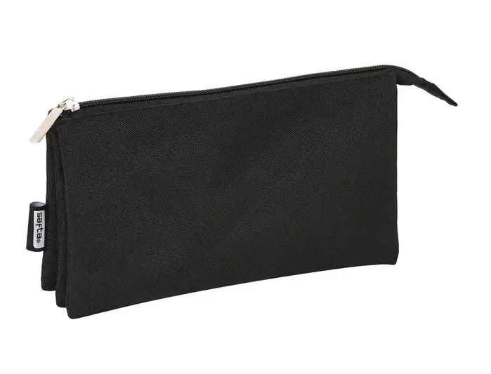Safta Estuche Portatodo Triple Negro 22x12x3cm Safta Estuche Portatodo Triple Negro 22x12x3cm