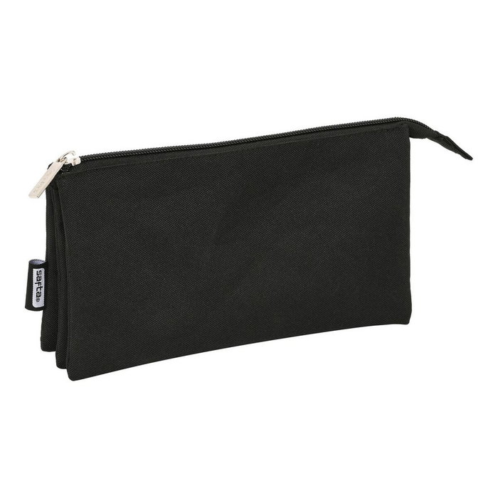 Safta Estuche Portatodo Triple Negro 22x12x3cm Safta Estuche Portatodo Triple Negro 22x12x3cm