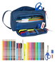 Estuche Escolar con Accesorios Munich Soon Azul (32 Piezas)