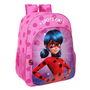 Mochila Escolar Lady Bug Fucsia (33 x 42 x 14 cm)