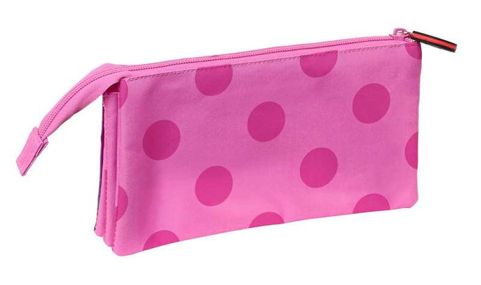 Portatodo Triple Lady Bug Fucsia (22 x 12 x 3 cm)